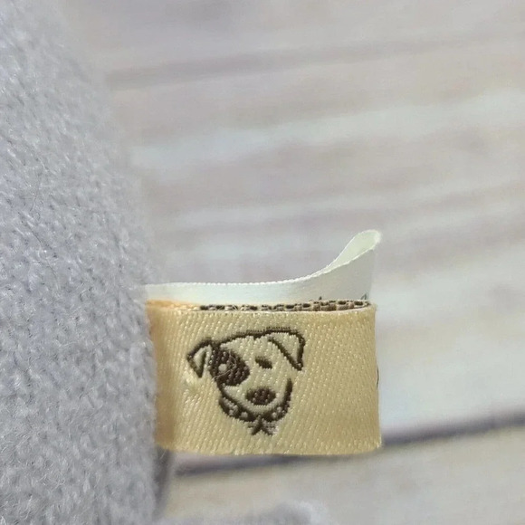 Jax And Bones Plush Wool Bunny Rabbit Stuffed Dog Toy Gray Pink 8.5" - Picture 5 of 6